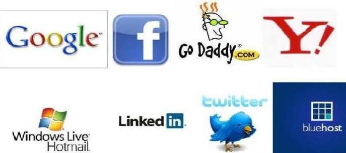 Blog Social Channel and Hosting Companies Logo